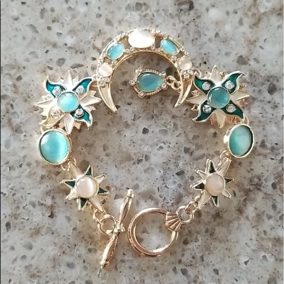 Moon and Stars Rhinestone Bracelet NIP - Picture 1 of 6